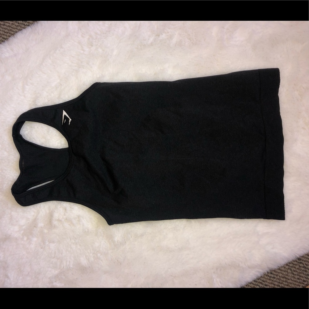 Black GymShark Vital racer back tank top. Lightly worn!